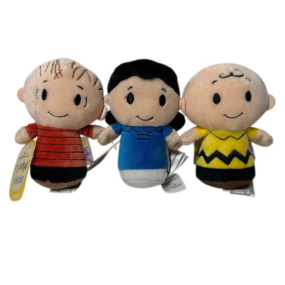Hallmark Itty Bittys Peanuts Set of 3 Charlie Brown, Linus & Lucy Collectibles - Picture 1 of 6